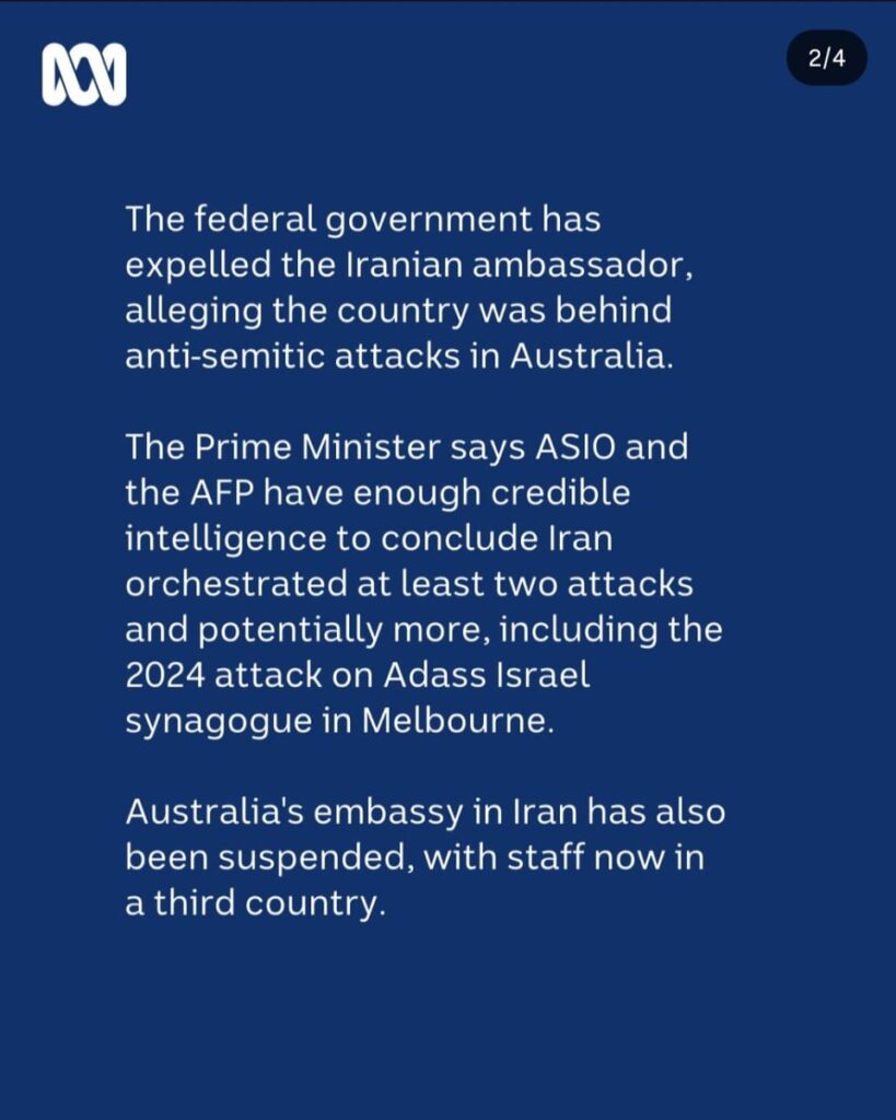 Legt Mike Burgess, Generaldirektor der australischen Sicherheitsdienstorganisation (ASIO), über die Angriffe auf die jüdische Gemeinde in Australien? Legt Mike Burgess, Generaldirektor der australischen Sicherheitsdienstorganisation (ASIO), über die Angriffe auf die jüdische Gemeinde in Australien?