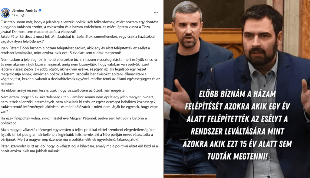 András Jámbor reparierte Peter Jakab: Nach 15 Jahren des Scheiterns ist das Ende vorbei!