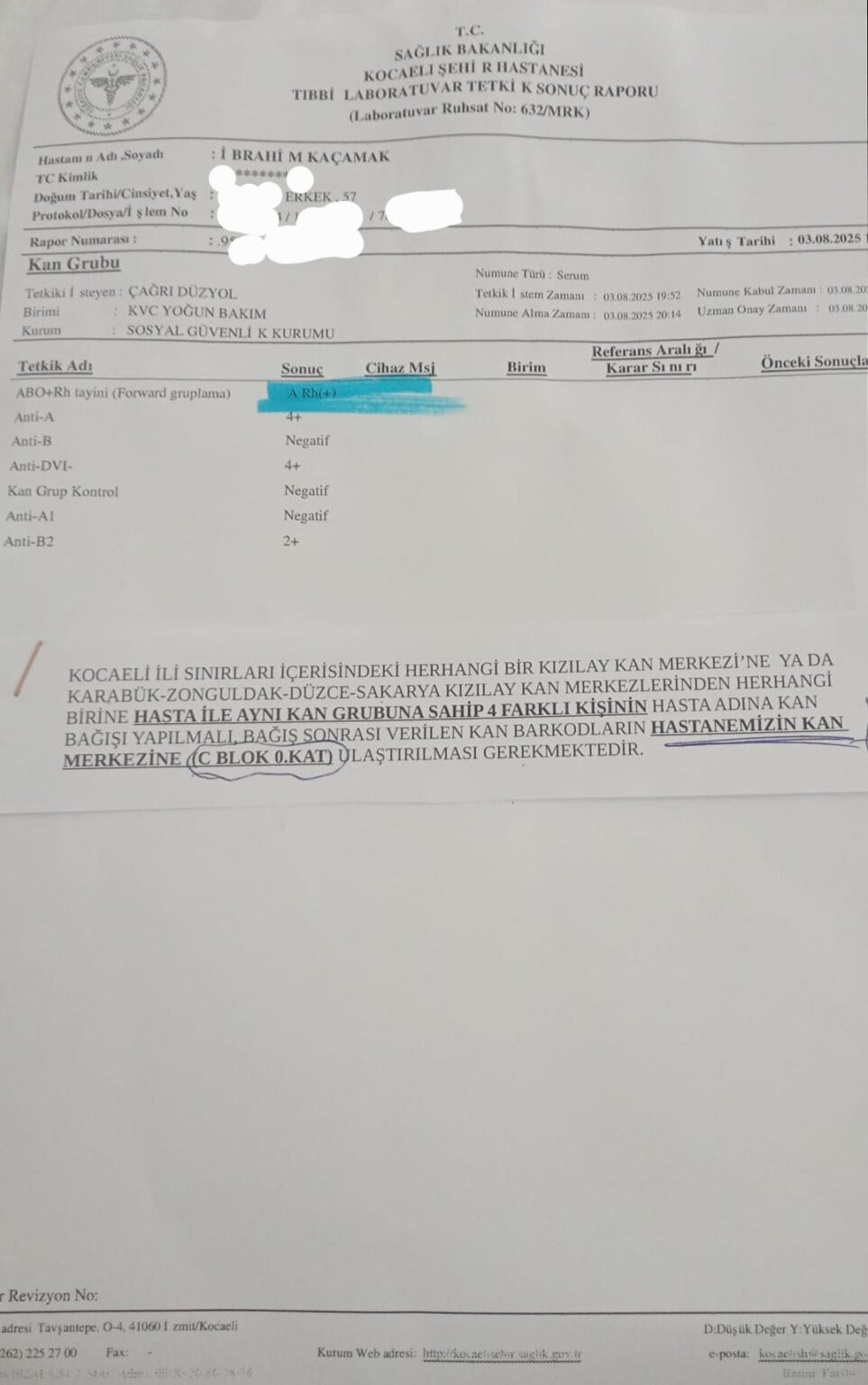 Ein+ Blut wird für meinen Vater benötigt, der in Kocaeli liegt Ein+ Blut wird für meinen Vater benötigt, der in Kocaeli liegt