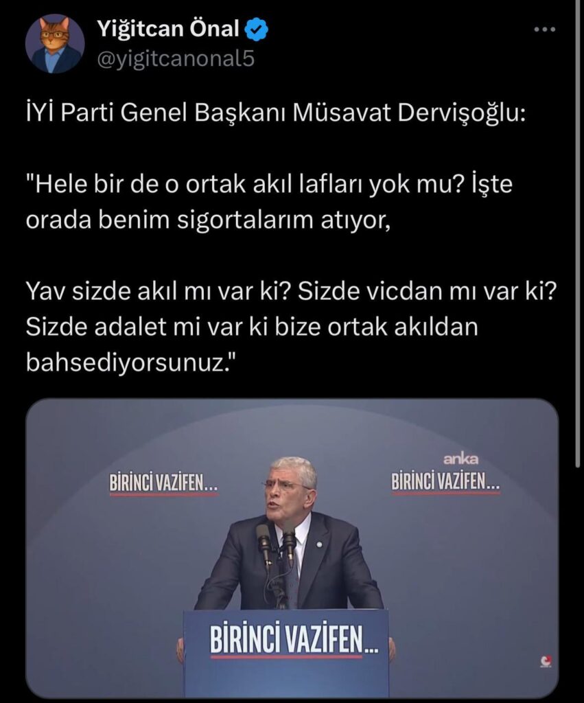 Musavat Dervişoğlu: Besonders gibt es diese gemeinsamen Worte? Hier werfen meine Versicherung, hast du einen Verstand?