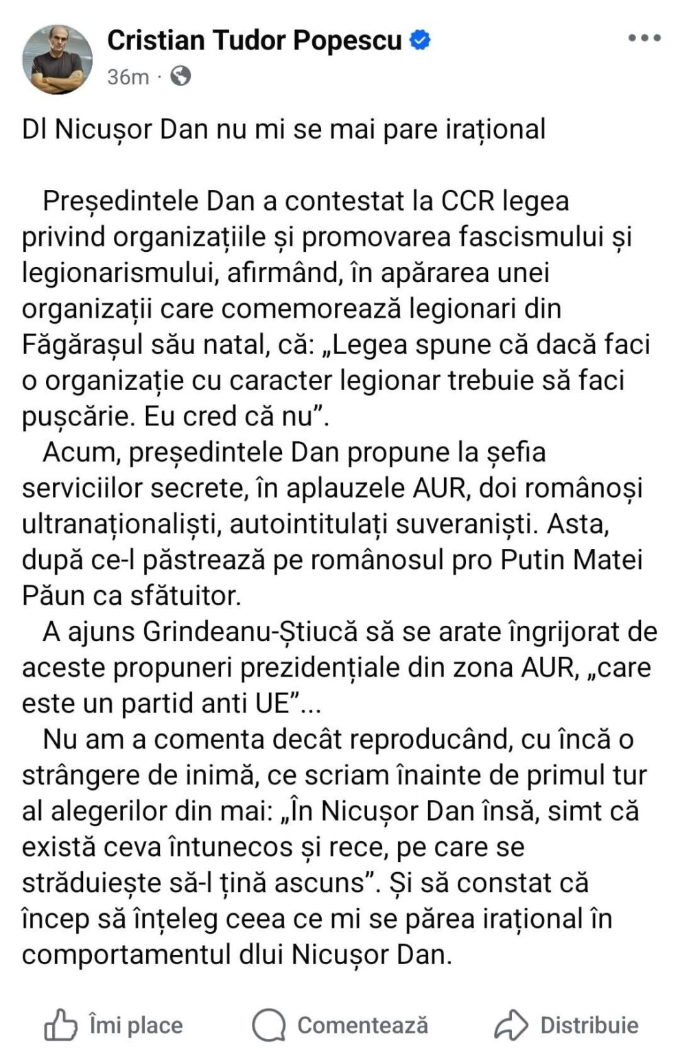 CTP über Nicusor