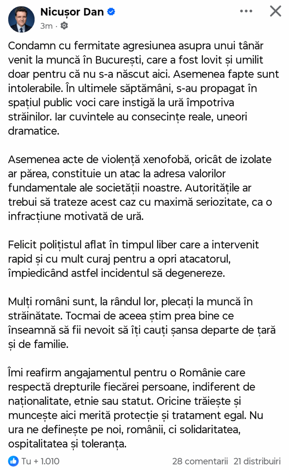 Nicușor ist zurück