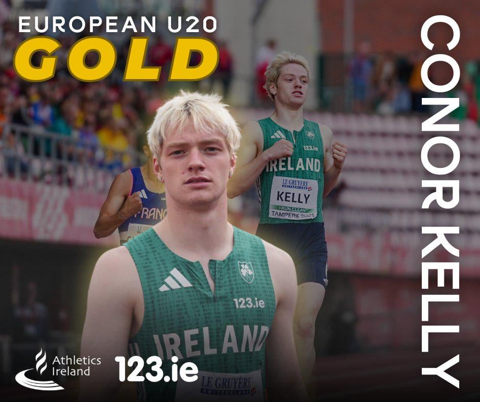 Conor Kelly European U20 400m Champion