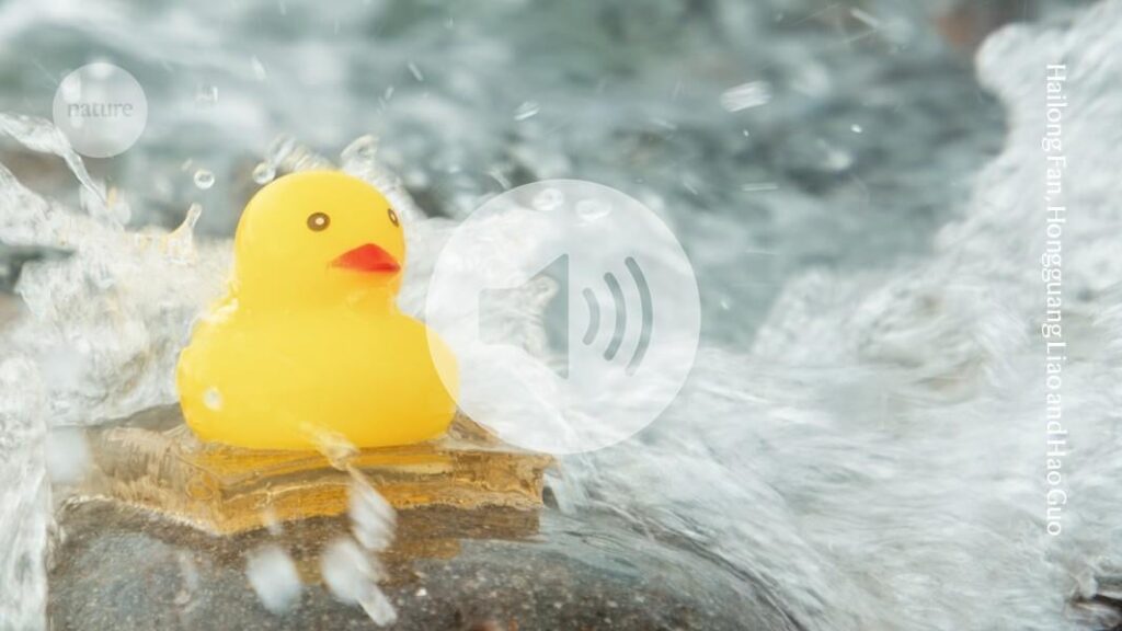 Der Unterwasserkleber zeigt seine Knackleistung im Gummi -Ententest