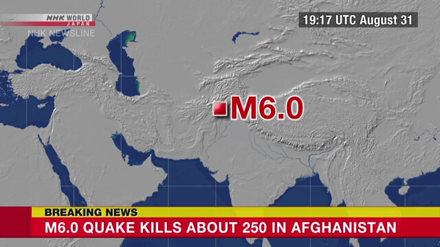 Das Erdbeben in afghanistan ist etwa 250 Tote, sagen die Behörden