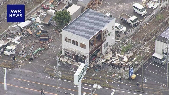 Tropical Storm Peipah verlässt 24 verwundete in der Präfektur Shizuoka, Japan, Japan