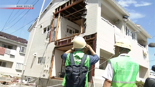 Tropische Sturmwinde Schäden Sie über 200 Häuser in der Präfektur Shizuoka