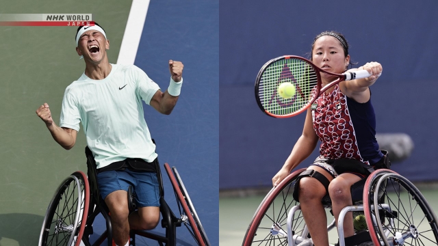 Japanische Rollstuhltennisspieler gewinnen Männer- und Frauen -Singles bei US Open