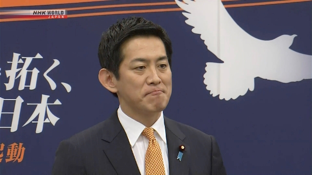 Exökonomischer Sicherheit Minister Kobayashi kündigt das Angebot für den LDP-Präsidenten an