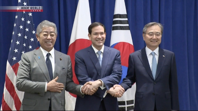 Japan, US, S. Korea FMS Ausdrucks Besorgnis über N. korea-russische Militärbeziehungen