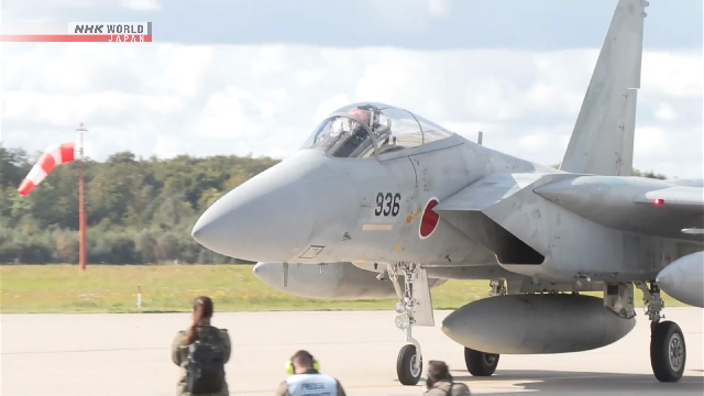 Japan Air Selbstverteidigungskraft F-15s Besuchen Sie die deutsche Luftbasis