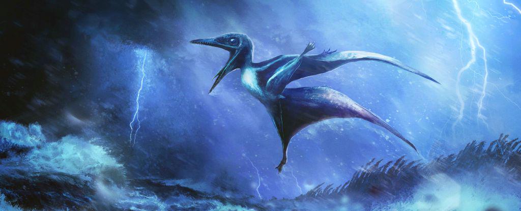 Alte Fossilien enthüllen vor 150 Millionen Jahren bei einem gewalttätigen Sturm ein Paar Pterosaurierhüpfen.