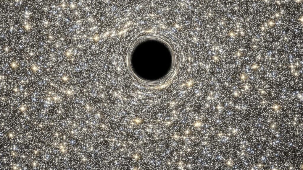 Jüngste wissenschaftliche Arbeiten theoretisieren, dass das gesamte Universum in einem schwarzen Loch enthalten sein kann, was Ähnlichkeiten zwischen der Mechanik unseres expandierenden Kosmos und der Physik eines schwarzen Lochs feststellt. Jüngste wissenschaftliche Arbeiten theoretisieren, dass das gesamte Universum in einem schwarzen Loch enthalten sein kann, was Ähnlichkeiten zwischen der Mechanik unseres expandierenden Kosmos und der Physik eines schwarzen Lochs feststellt.