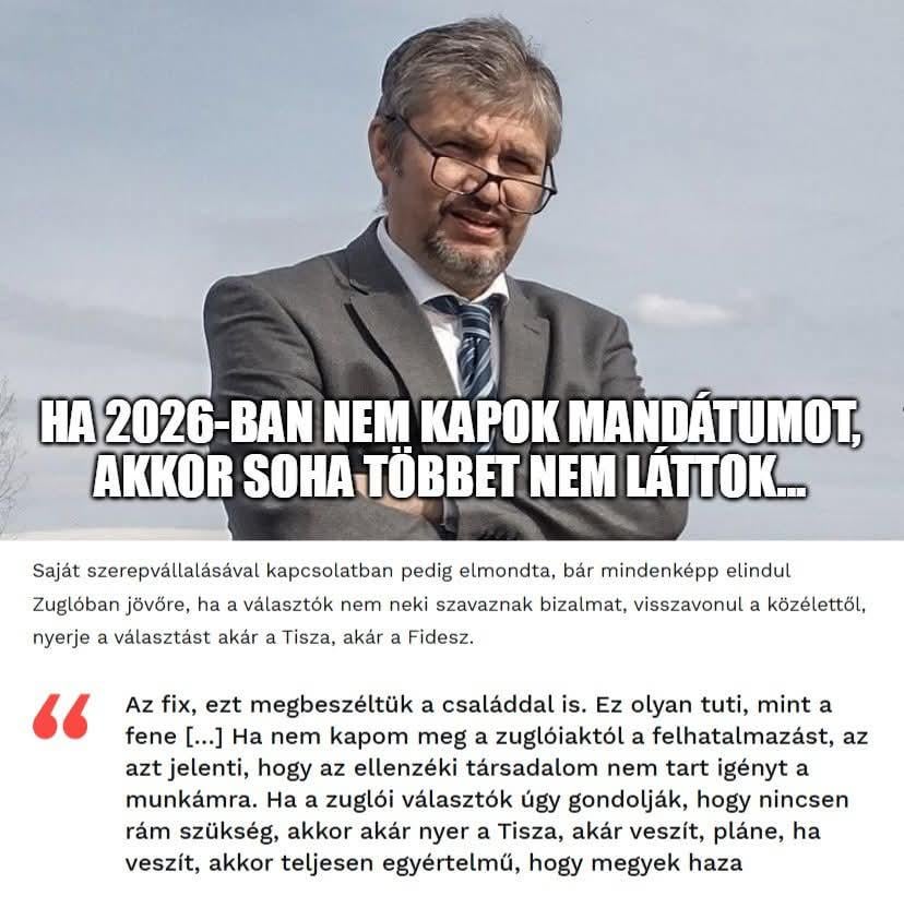 Hadházy zieht sich im Jahr 2026 in den Ruhestand, wenn Sie kein Mandat bekommen
