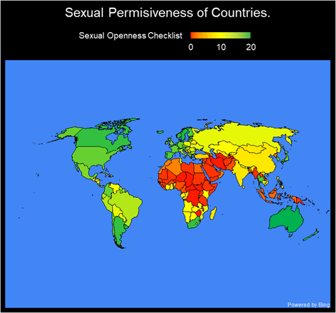 [OC] Sexuelle Offenheit der Länder