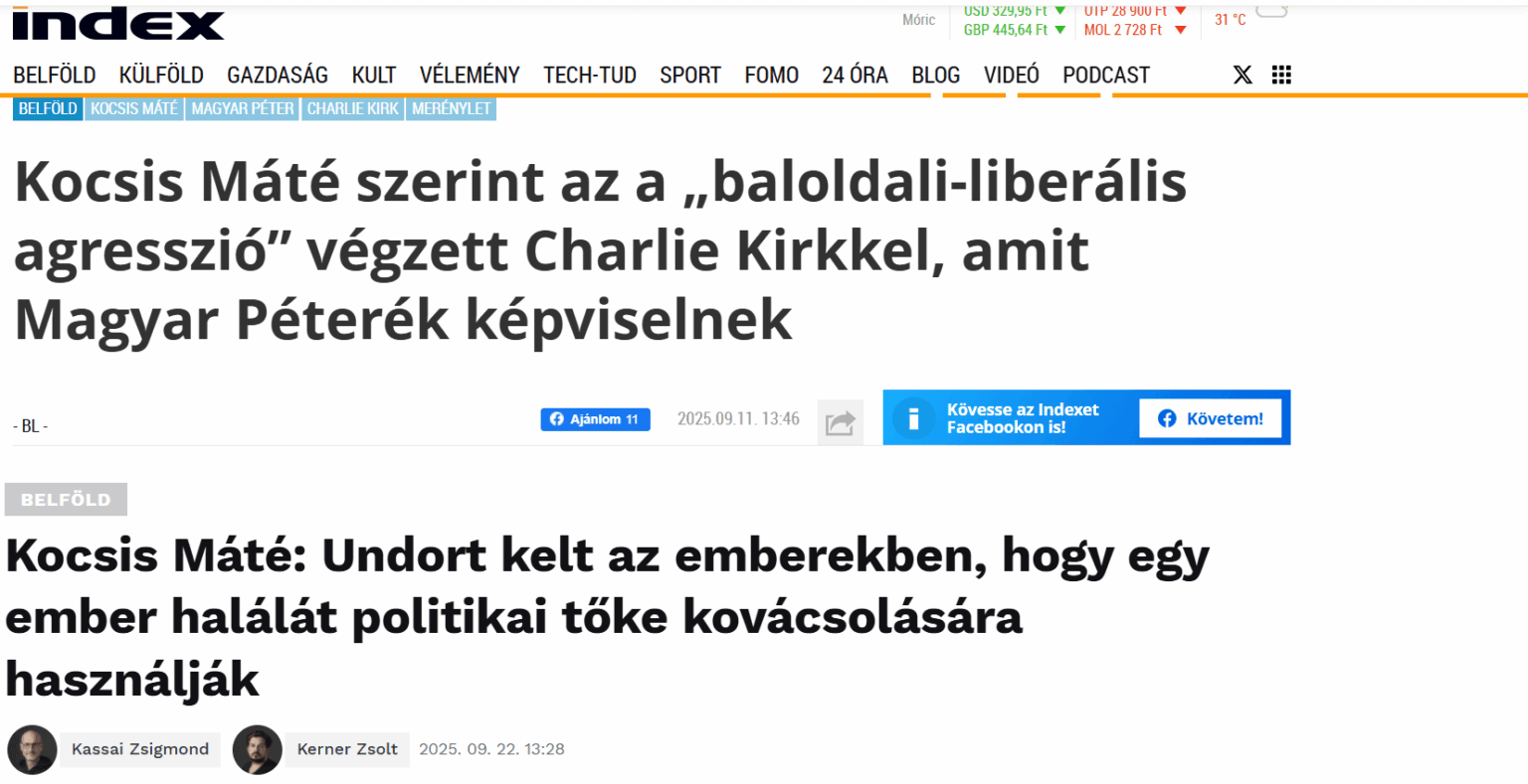 Máté Kocsis mit 11 Tagen Unterschied ...