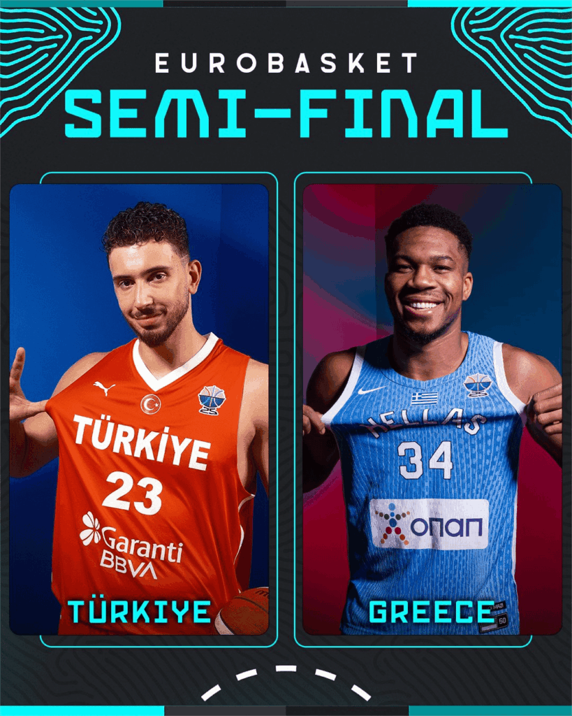 Griechenland wird im Eurobasket-Halbfinale Torkiye spielen