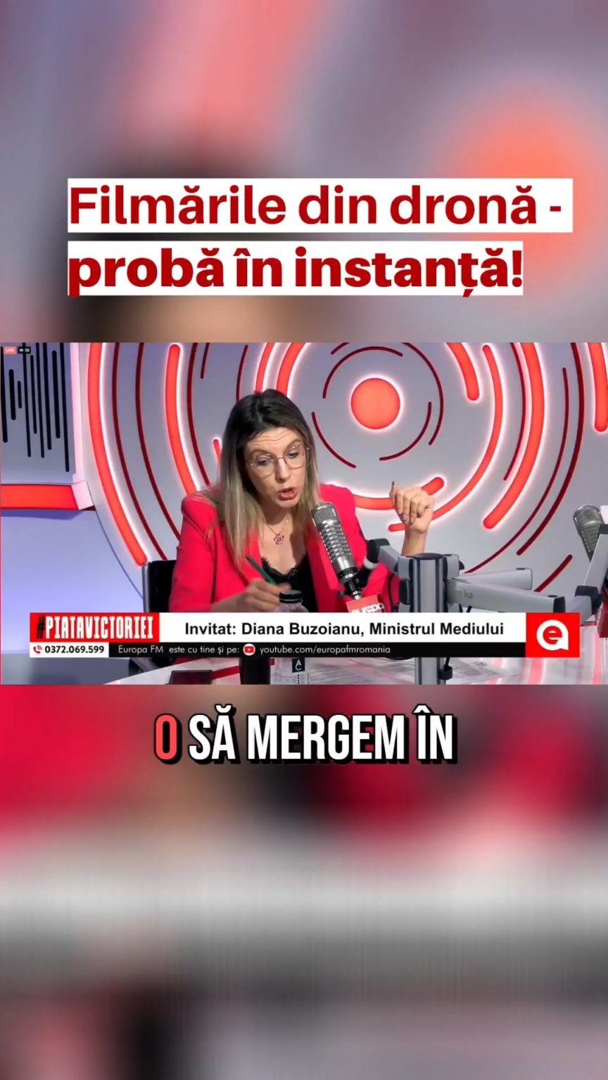 "Filme in den Drohnen der Umweltwache werden vor Gericht ein Beweis in Fällen von Verbrennung, Umweltverschmutzung oder Holzdiebstahl" - Diana Buzoianu