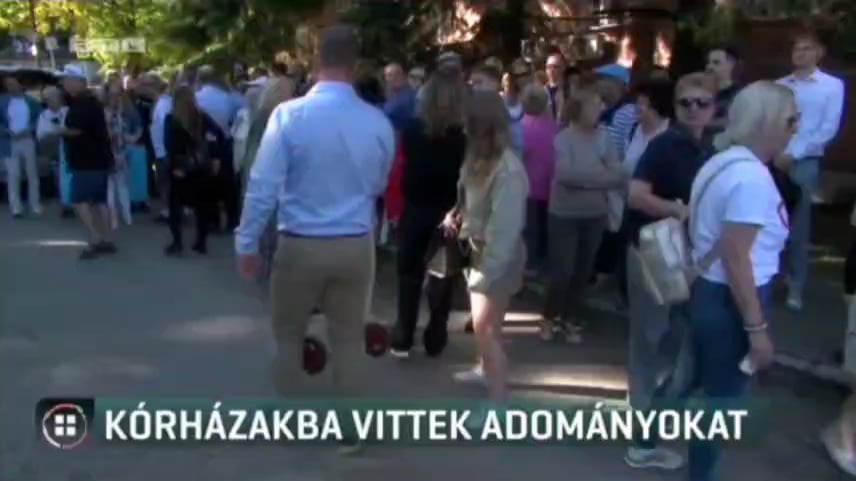 Die Aktivisten der Tisza Party wurden heute an mehr als 80 Krankenhäuser gespendet, während die Staatspartei heute eine Halle für öffentliches Geld organisierte