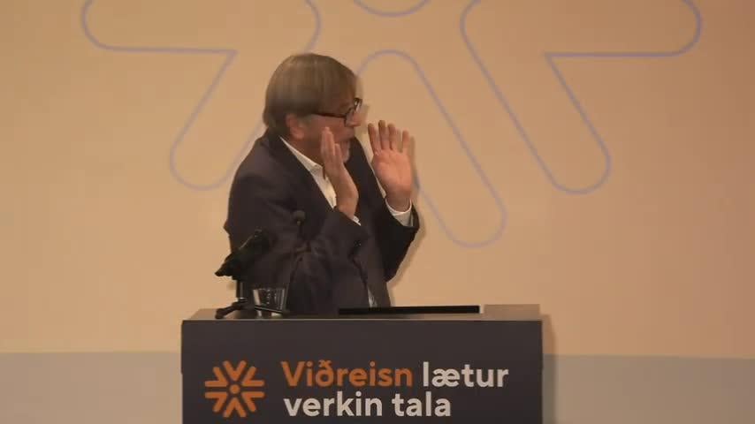 "Wir brauchen ein Reich des Guten". Verhofstadt in Island gibt seinen Pitch für ein Bundeseuropa. Island wird bald in einem Referendum stimmen, um sich der Gewerkschaft anzuschließen