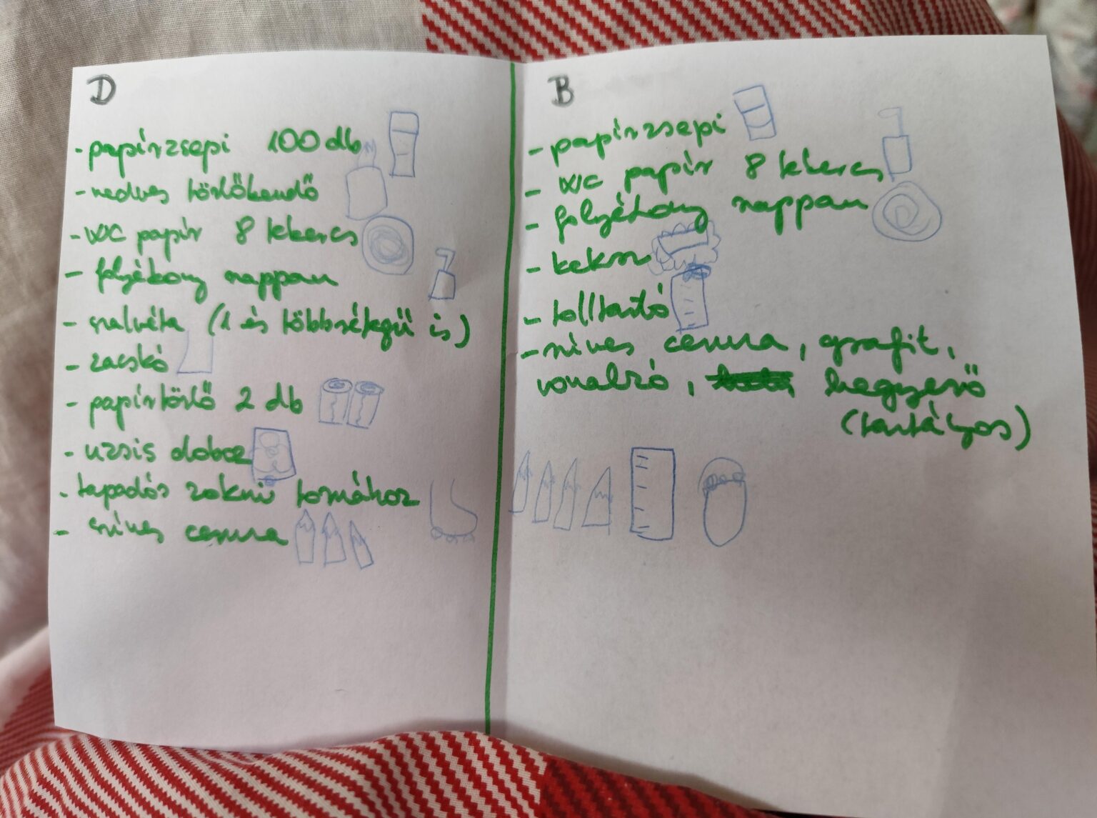 Ovis. Ungarn 2025. 2 Kinder? 16 Toilettenpapierrollen würden eingebracht ... und 2000 HUF ist das Gruppengeld. Also stellen wir auch die Möbel zusammen.