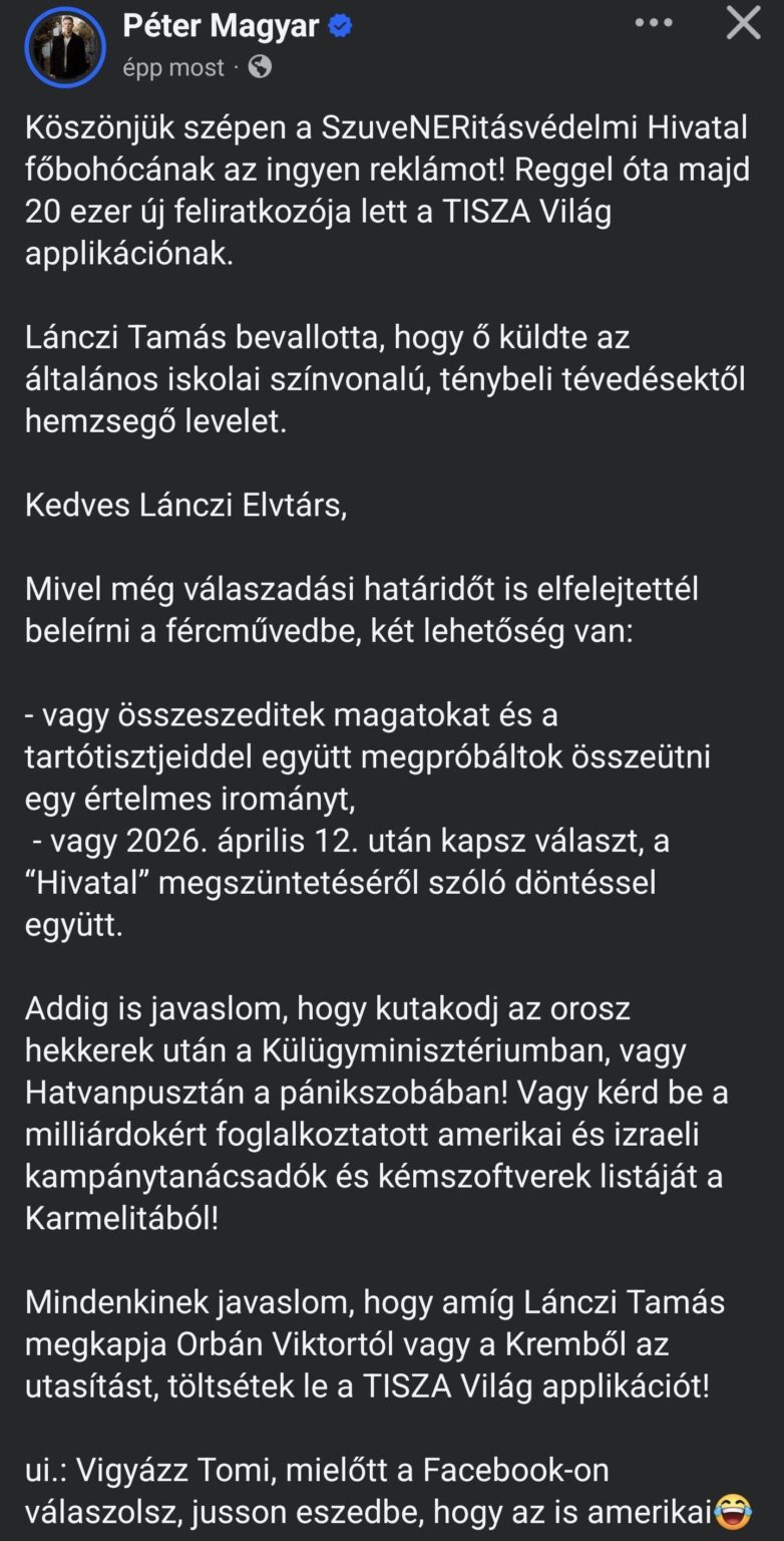 MP -Reaktion auf die Genosse Kette