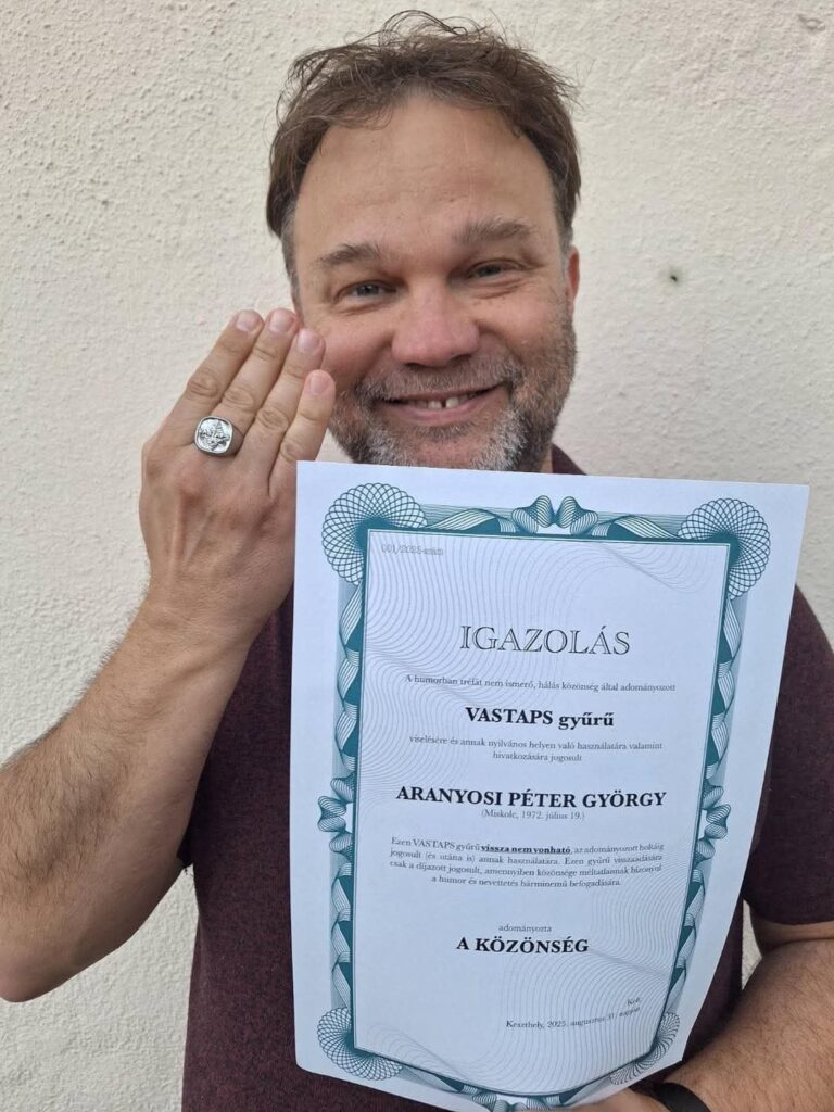 Peter Aranyosi erhielt einen neuen Ring anstelle von Karinthy's