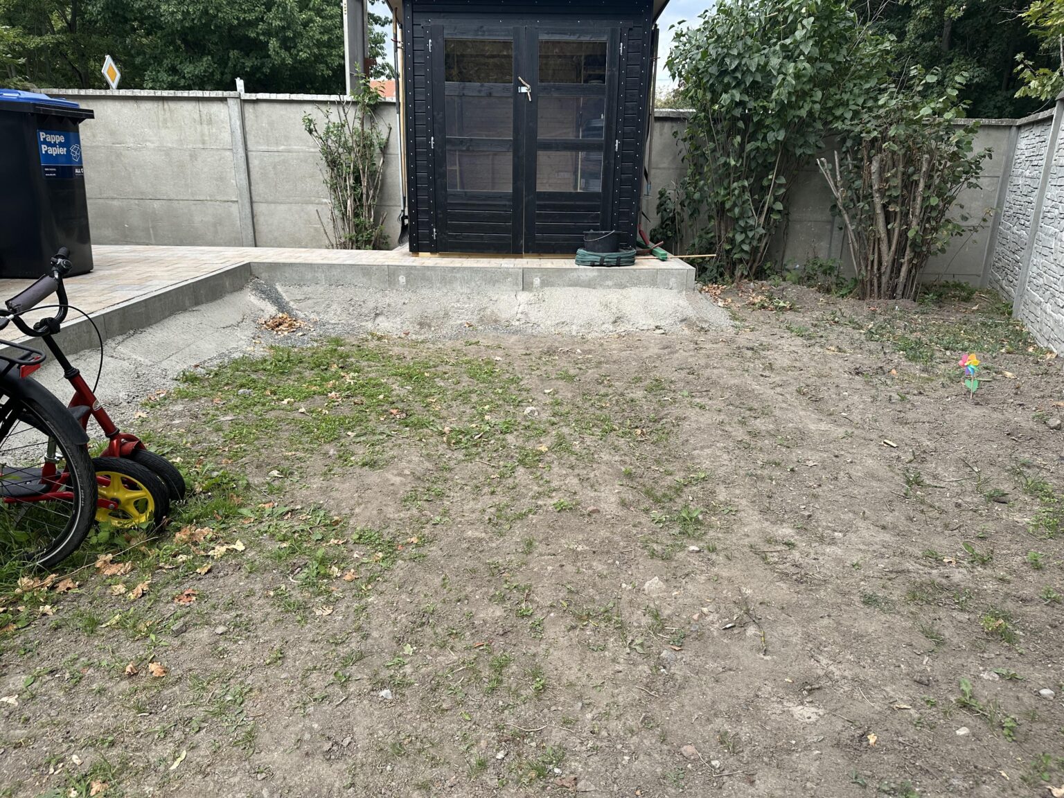 Betonsockel kaschieren…