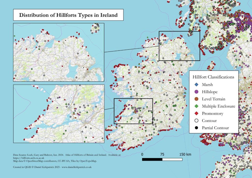 [OC] Verteilung der Hügel in Irland