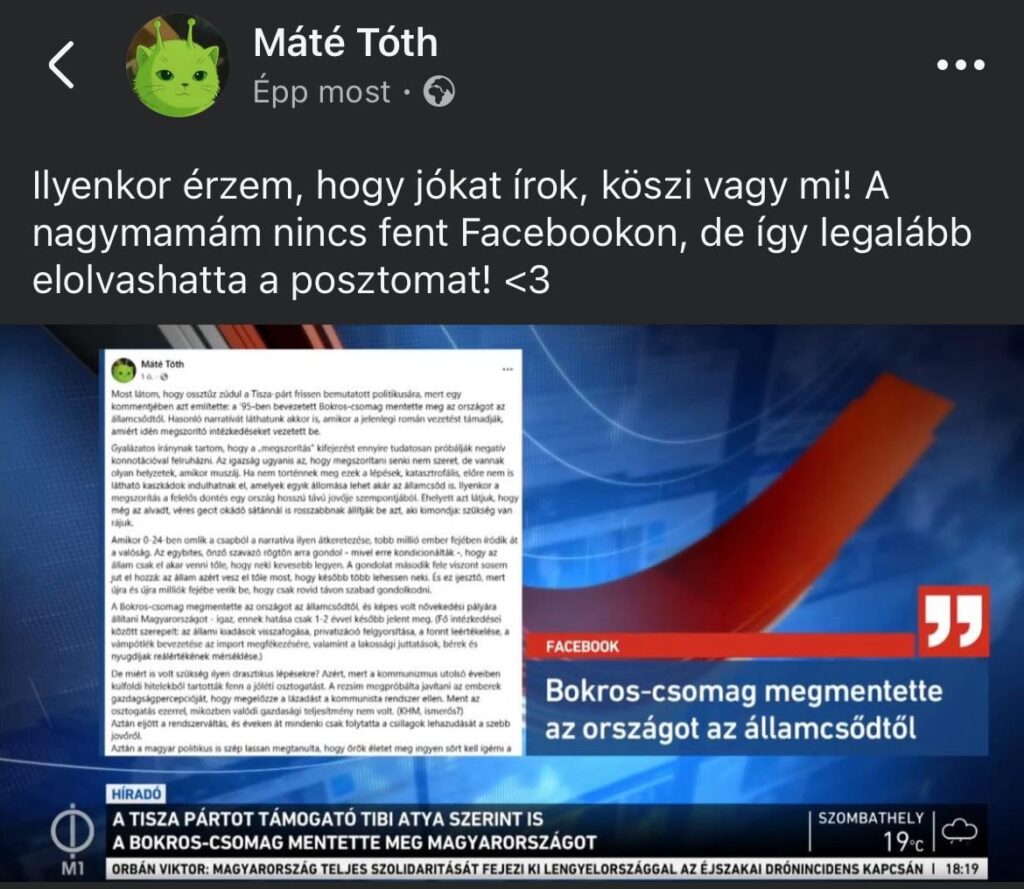 Bereits Pater Tibi ist Tisza Propaganda🤠