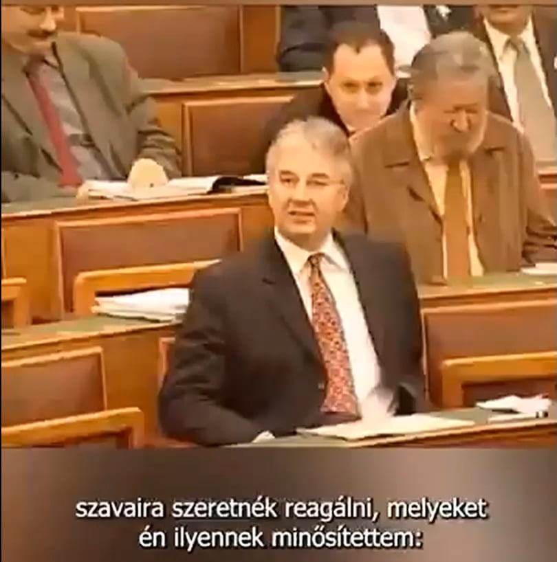 ZSolt Semjén wird von Gábor Kuncze (2006 Aufnahme) verteilt