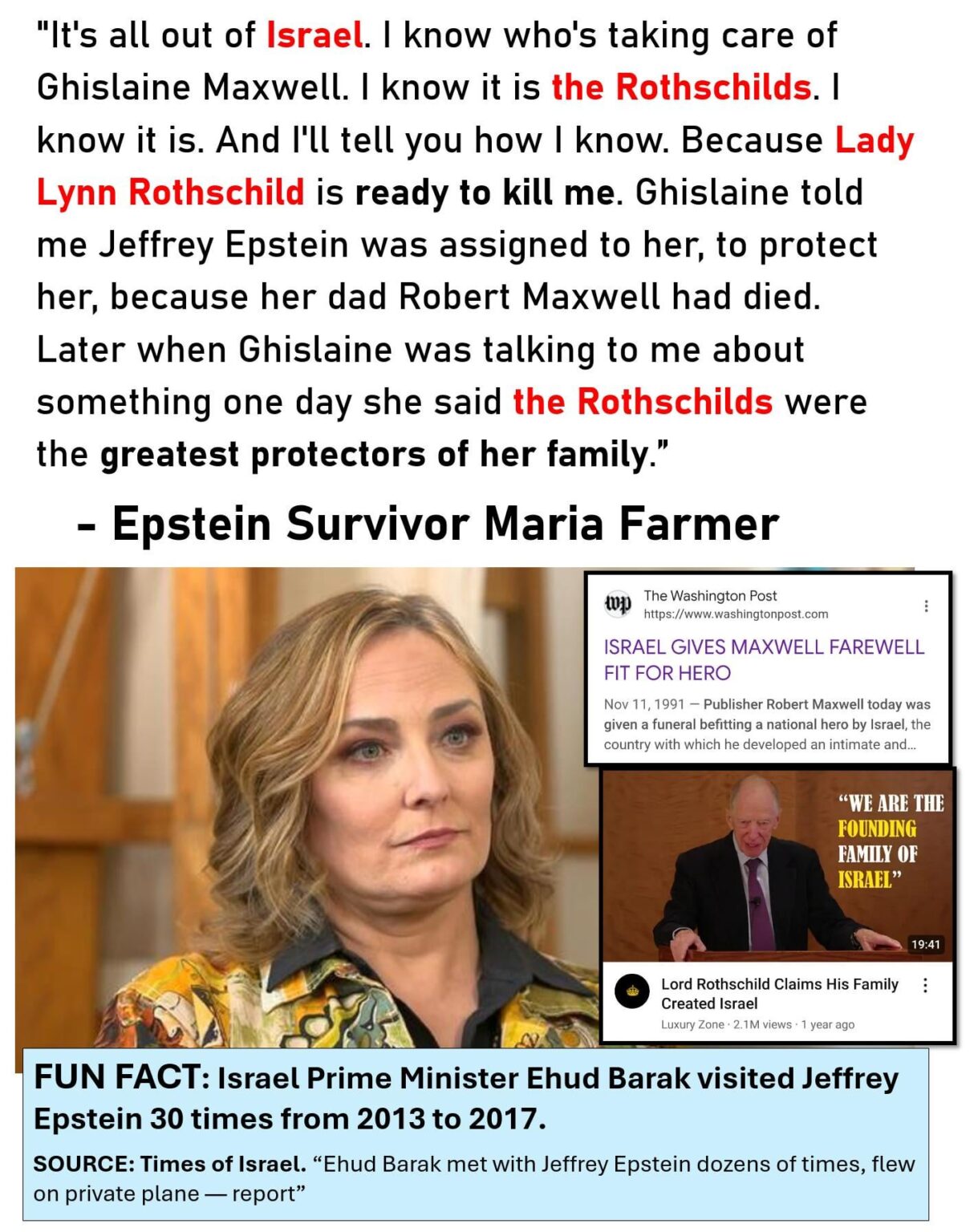 Maria Farmer hat sich nicht getötet Maria Farmer hat sich nicht getötet