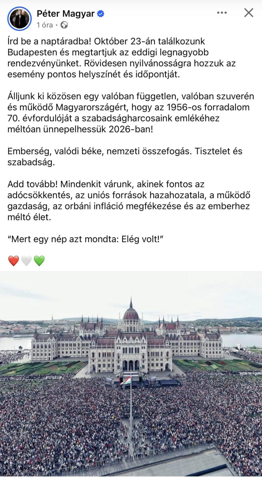 Péter Magyar: „Geben Sie Ihren Kalender ein!