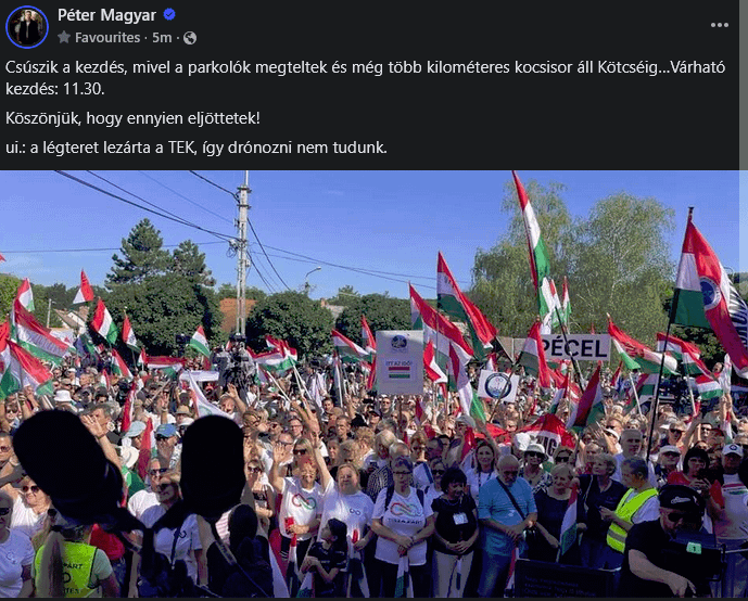 Der Start ist rutschend, da die Parkplätze voll sind und noch mehr Kilometer Wagenreihen bis zu kötcsé hoch sind