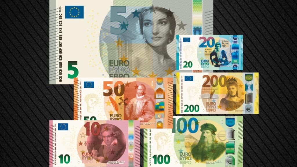 Eine der beiden vorgeschlagenen neuen Iterationen der Euro -Banknoten wird Europäer zeigen, die zur Kultur und Wissenschaft beigetragen haben.