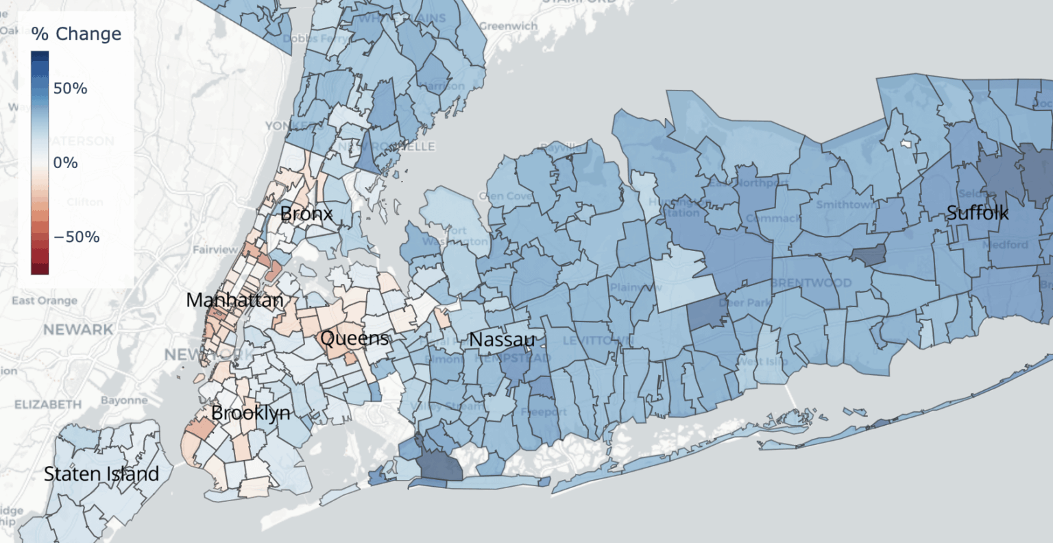 [OC] WFH-Dividende: Manhattan-Beförderungs-Reißverschlüsse und 2019 → 2025 Preis Pop