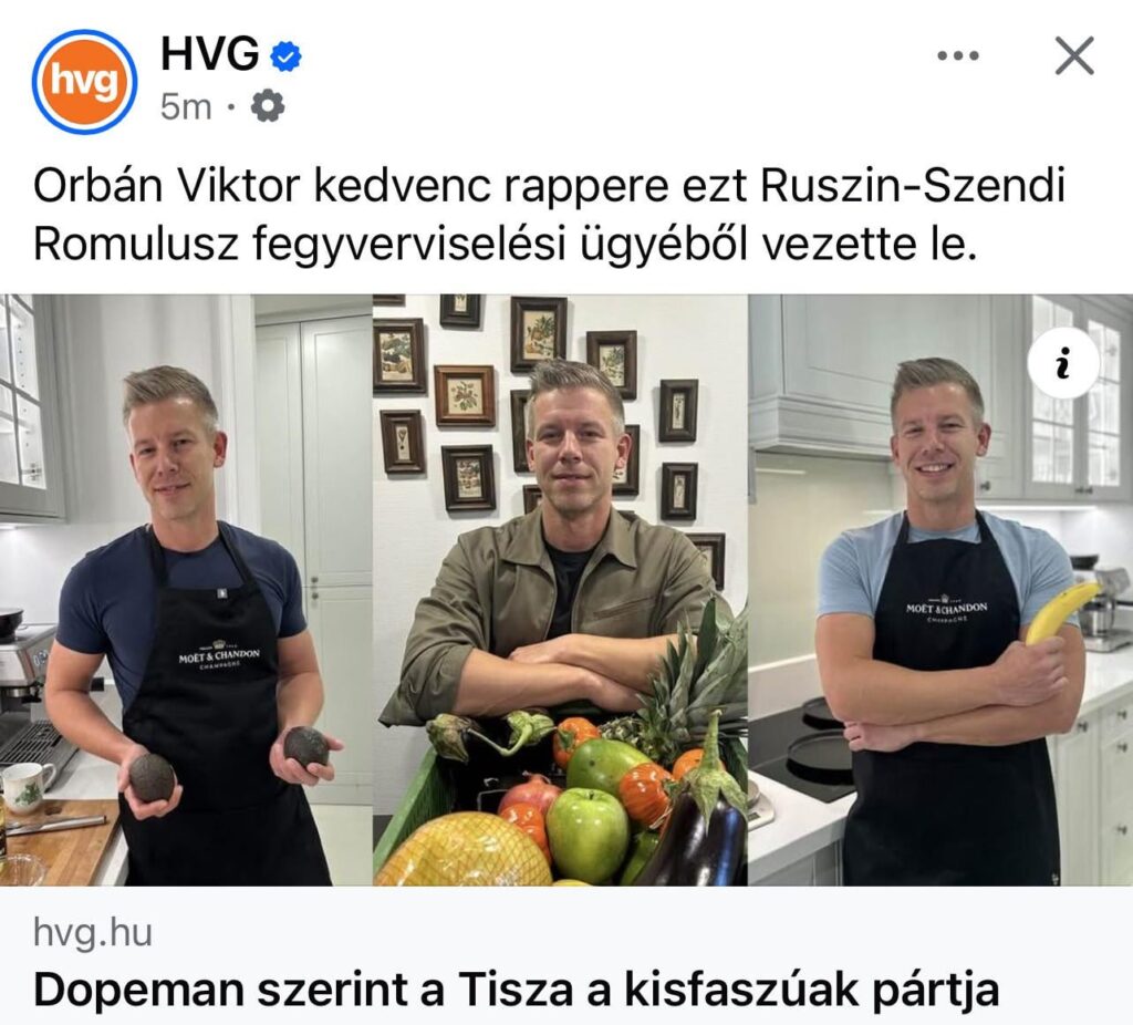 Dopeman sagt, die Tisza ist die Party der Kleinen Dopeman sagt, die Tisza ist die Party der Kleinen