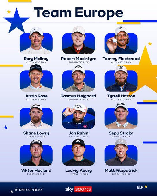 Team Europa einschließlich Rory & Shane