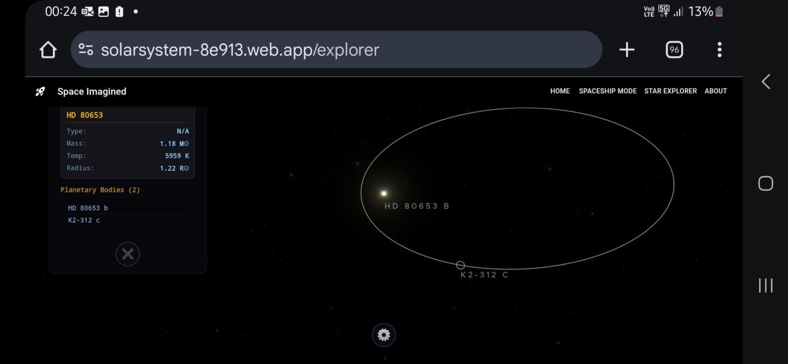 [OC] Ich habe die Umlaufbahnen von mehr als 4.000 echten Exoplaneten aus den Archiven der NASA in einem interaktiven 3D -Universum visualisiert