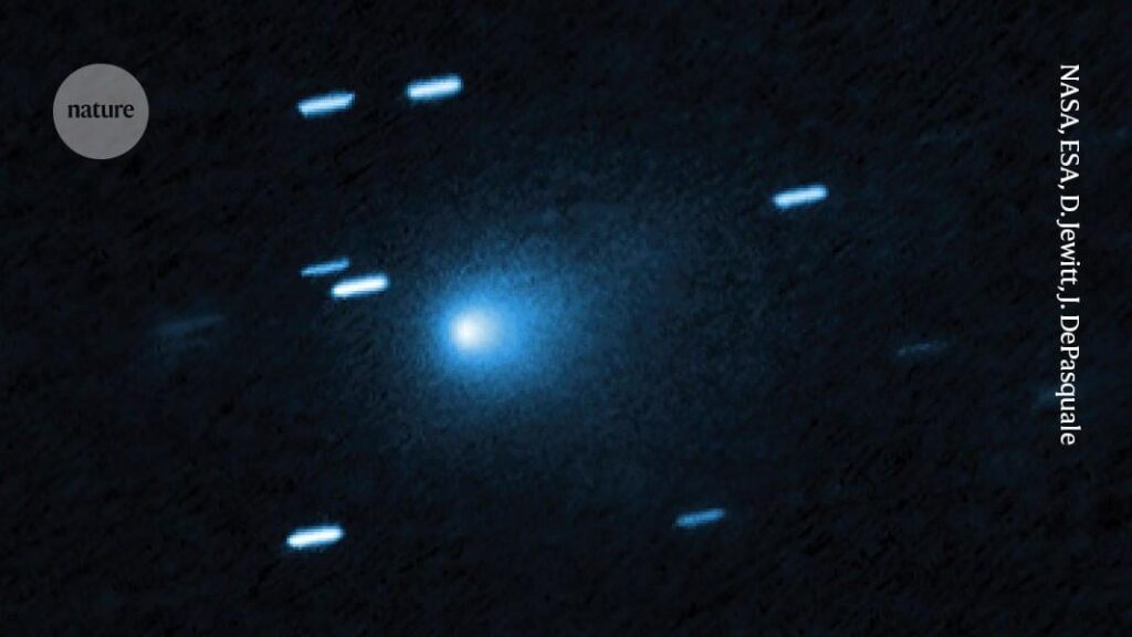 Seltene Komet -Photobomben Teleskopes Ansicht des Kosmos