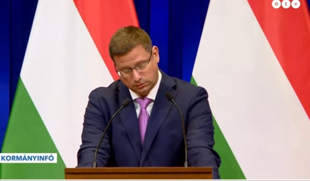 Gulyás Geri in einem Bild über die Lenkinformationen