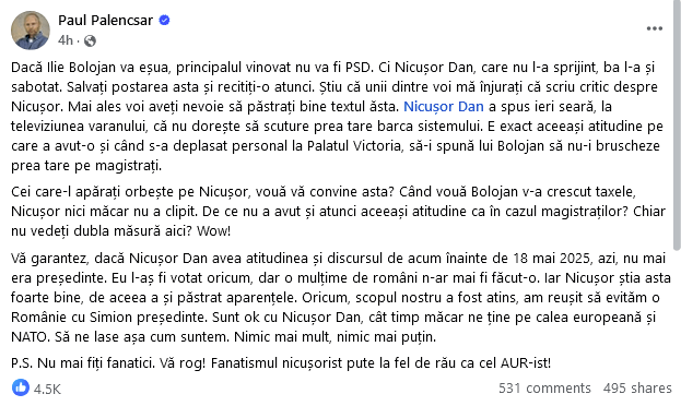 Bolojan von Nicusor Dan sabotiert?