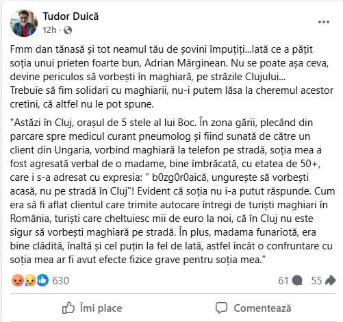 Clujeancă wurde von einer Frau angegriffen, weil sie Ungarisch telefonierte: "Bozgoroaică, Ungarisch zu Hause, nicht auf der Straße in Cluj."