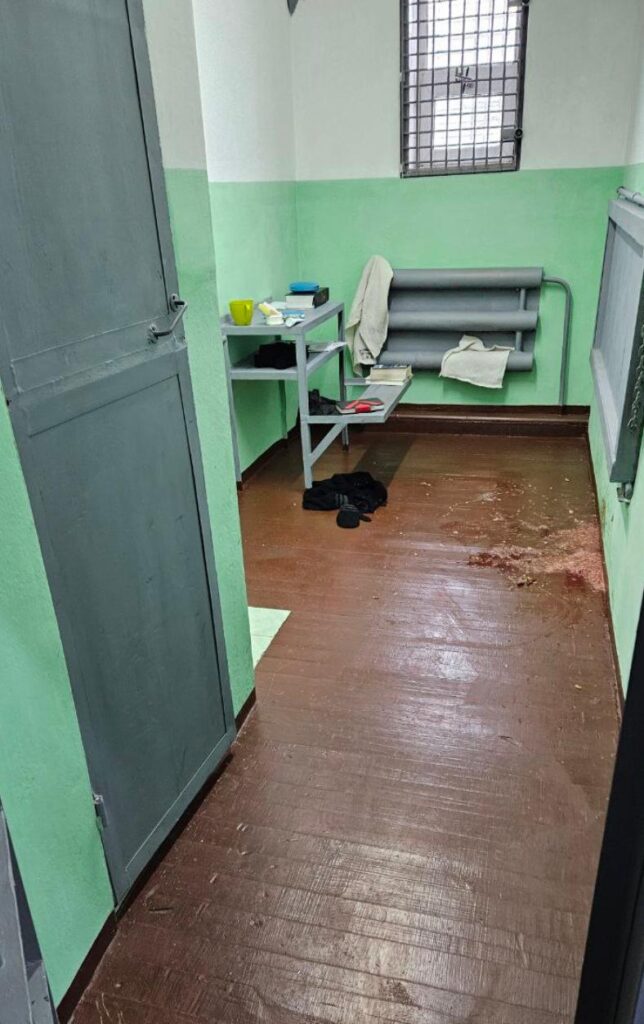 Navalnys Zelle direkt nach seinem Mord am 16. Februar 2024