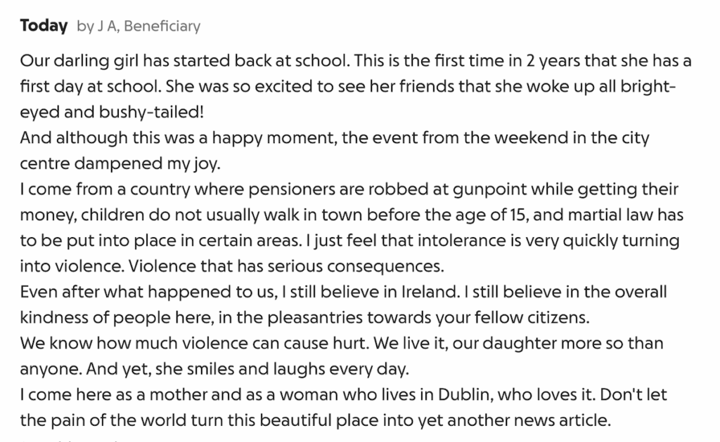 Update über das kleine Mädchen in Dublin