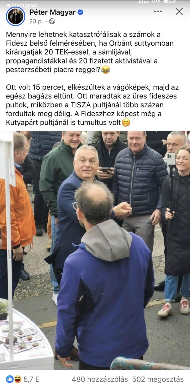 Der Abgeordnete reagierte auch auf den Blitzbesuch von Viktor Orban auf dem Markt