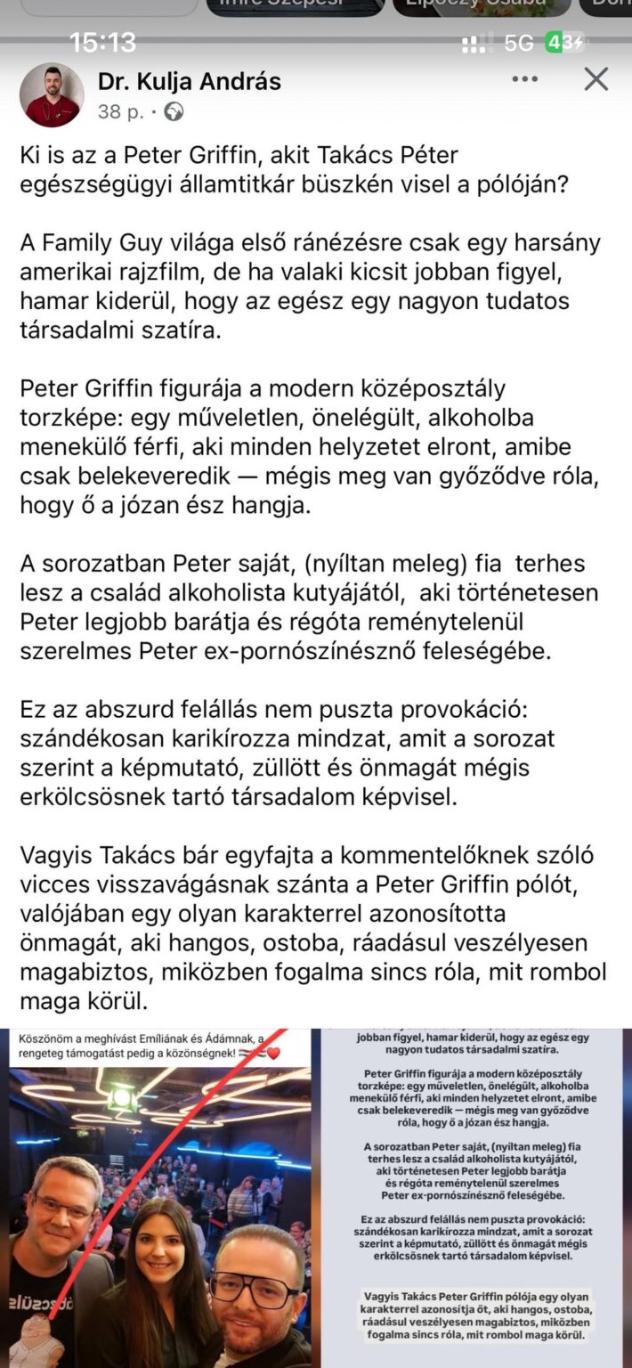 Wer ist Peter Griffin, den er stolz auf seinem T-Shirt trägt? (Scrollen)