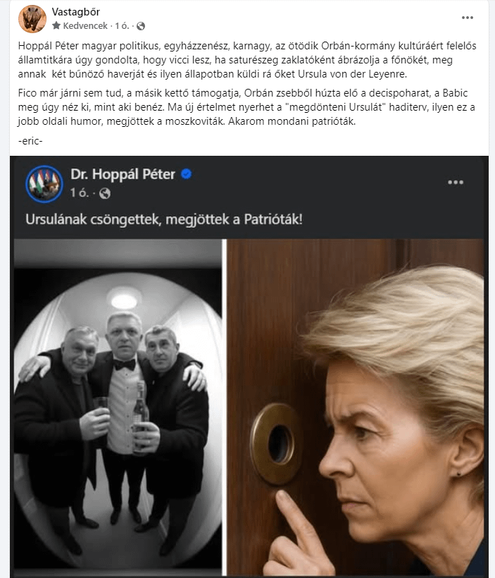 Entschlüsselung der dicken Haut für Peter Hoppáls unverständlichen FB-Beitrag