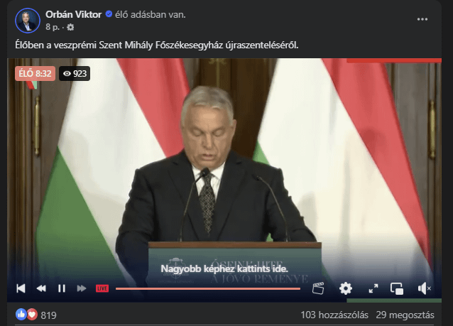 Es ist gut zu sehen, dass jeder für Orban Scheiße ist (Orban 900 Zuschauer, kontrollieren 28.000).