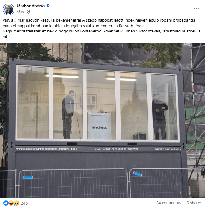 Index bereitet sich mit einem eigenen Mediencontainer auf den Friedensmarsch vor